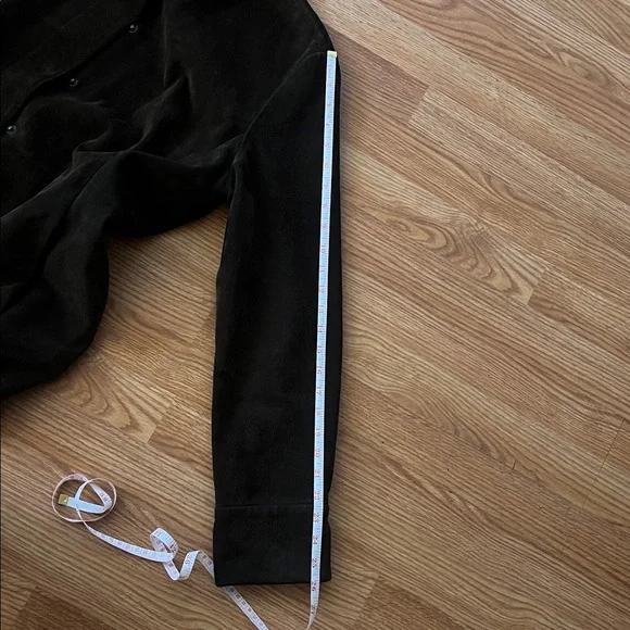 Vintage Banana Republic Women Large Brown Genuine Suede Leather Coat Jacket - Picture 11 of 16